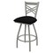Holland Bar Stool Co 25" Swivel Counter Stool, Nickel Finish, Blk Vinyl Seat X820 - alternate 1